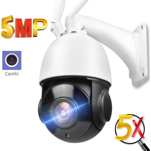 4G SIM Card Security Camera 5MP HD 30X Optical Zoom PTZ Speed Dome WIFI Camera 80m IR Auto Tracking Street Protection Camhi APP