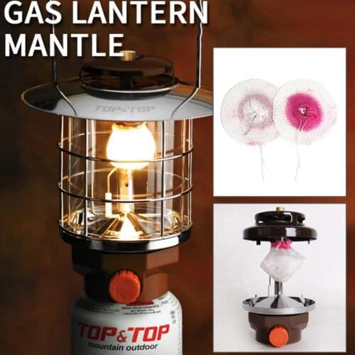 10pcs 90mm/100mm Gas Lantern Mantles Kerosene Gas Lamp Cover Durable Mesh Camping Lamp Pressure Lamp Mantles Spare Parts
