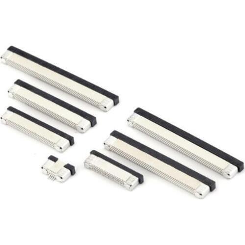 1.0mm FPC Connector Drawer Type Ribbon Flat Upper Cable Holder 4/5/6/8/9/10/12/14/15/16/18/20/22/24/26/28/30Pin Contact Resistor