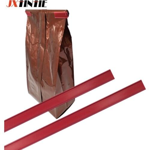 Red moisture-proof sealing strip for flat bottom coffee bag with tin tie 200PCS