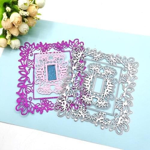 Julyarts Square Flower Die Metal Cutting Die Stencil for Scrapbooking Photo Album Paper Card Making Die Metal Crafts Die Cut