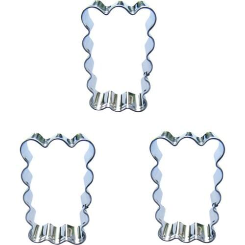 Mini Rectangle shape 3 piece biscuit cutting molds, baking tools, cake decorating soft candy tools