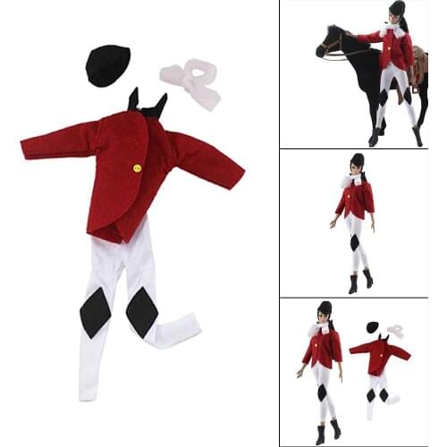 Fashion 30cm Girl Doll Equestrian Clothes Set 1/6 BJD Dolls Matching Outfits Dress up Accessories Kids Gifts