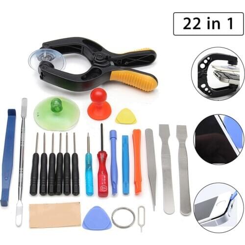 22 in 1 Mobile Phone Screwdriver Tablet LCD Screen Opening Plier Suction Cup Pry Glasses Repair Kit Set Tools For Smartphone