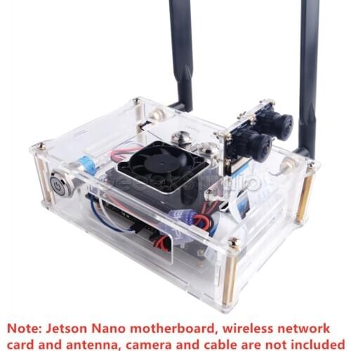 NVIDIA Jetson Nano B01 Developer kit Clear Acrylic Case for Jetson Nano with Cooling Fan & switch button