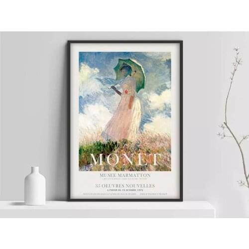 Claude Monet Poster, Woman with the Parasol, art Exhibition Poster, Claude Monet Print, Exhibition art print, Art print