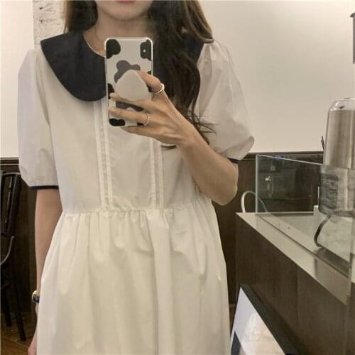 Plus Size New Summer Dress Girls Boho Solid Female Vintage Dress Party Oversize Long Sleeve Women Dresses Robe Vestido