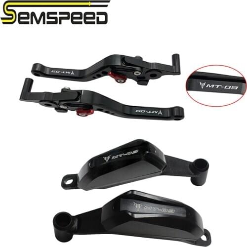SEMSPEED Motorcycle MT-09 Short Levers Engine Crash Guard Slider For YAMAHA MT09 MT-09 MT 09 TRACER 2014-2020 Brake Clutch Lever