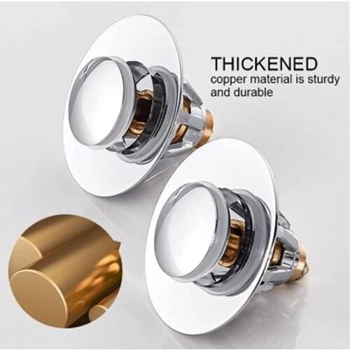 Universal Bathroom Tools kitchen Sink Accessories gadget Edition Stainless Steel Bullet Core Push Type Basin Pop-up Drain Filter