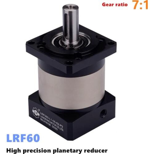 High Precision Ratio 7:1 Planetary Gearbox Reducer Max Input 8000rmp Output Torque 38.4Nm for NEMA24 60mm Servo Motor LRF60-7