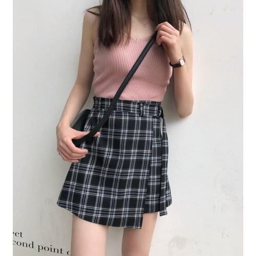 Autumn Large Size Plaid Summer Female A-line Skirt Sweet Style New Fashion Women Skirt Fashion Harajuku Gothic Empire New Skirt