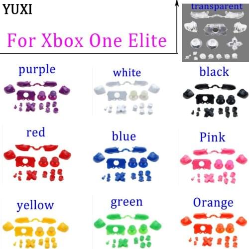 YUXI 10 sets for Xbox one elite controller repair plastic bumper trigger button replacement For d-pad LB RB LT RT button Kit