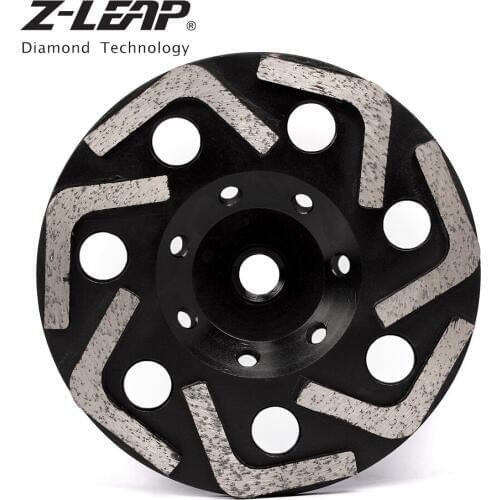 Z-LEAP 6" 1PC Diamond Cup Grinding Wheel High Quality Concrete Floor Sanding Disc With 5/8-11 M14 For Angle Grinder Grit 30-100