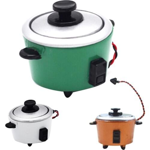 1/12 Dollhouse Miniature Rice Cooker Kitchen Tool Home Decoration Accessory