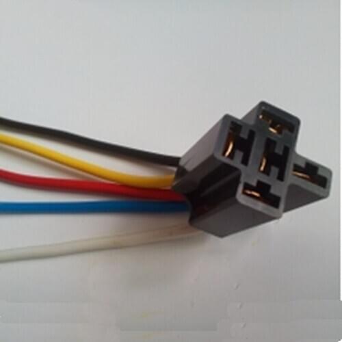 1PCS Pre Wired 5 Pin Relay Mounting Base Socket Holder
