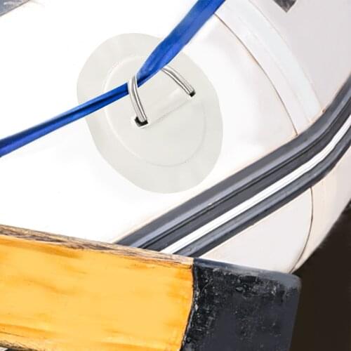 2pcs/set 5cm Paddleboard SUP Elastic Bungee Deck Rigging Kit Steel D-Ring Patch for PVC Inflatable Boat Canoe Kayak Accessories