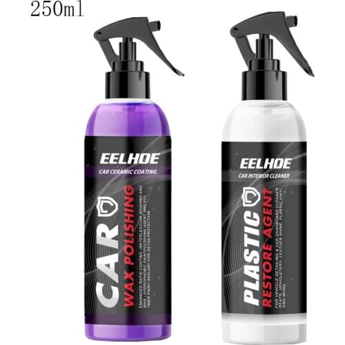 250ml Car Quick Coat and Interior Cleaner Spray Auto Polishing Beauty Ceramic Coating Crystal Liquid Leather Tools
