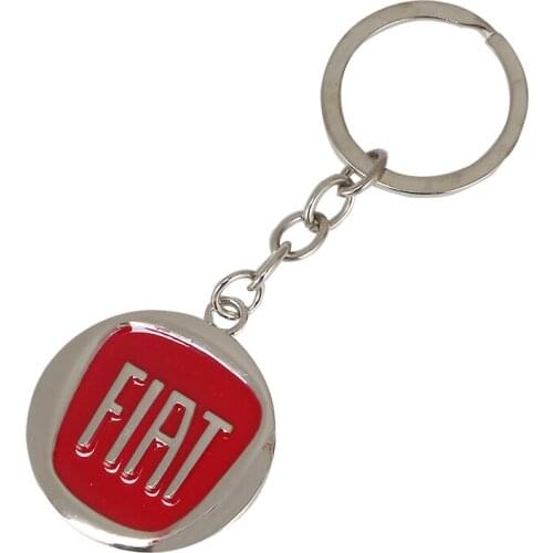 3D Metal Car Key Ring For Fiat Panda Bravo Punto Croma 500 595 Emblem Keychain Auto decoration Accessories