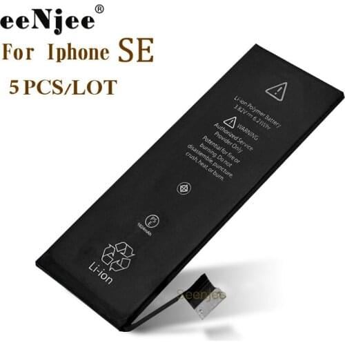 EeNJee 5PCS Cell Phone Battery For Iphone SE China Cellphone Battery Factory 3.8V 1624mah Original Quality OEM All Tested