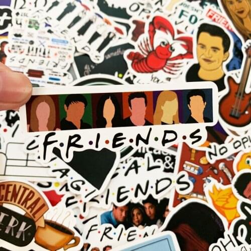 50 PCS Pack friends Sticker TV Series Show Gifts For Suitcase DIY Laptop Guitar Skateboard Phone Waterproof Stickers Kids Gift