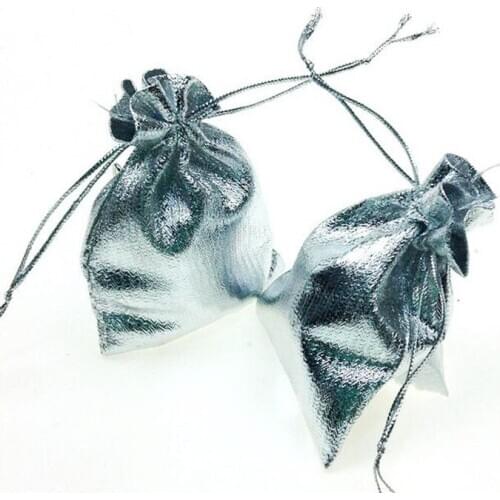 500pcs 13*18cm Silver bags woman vintage drawstring bag for Wed/Party/Jewelry/Christmas/Gift diy handmade Pouch Packaging Bag
