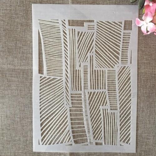 A4 29cm Irregular Geometry Rectangle DIY Layering Stencils Wall Painting Scrapbook Coloring Embossing Album Decorative Template