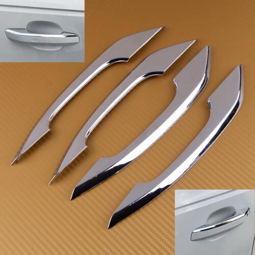 Beler 4Pcs Chrome Door Handle Trim Cover Strip Fit for Audi A4(B9) A5(F5) Q5(FY) 2018 2019