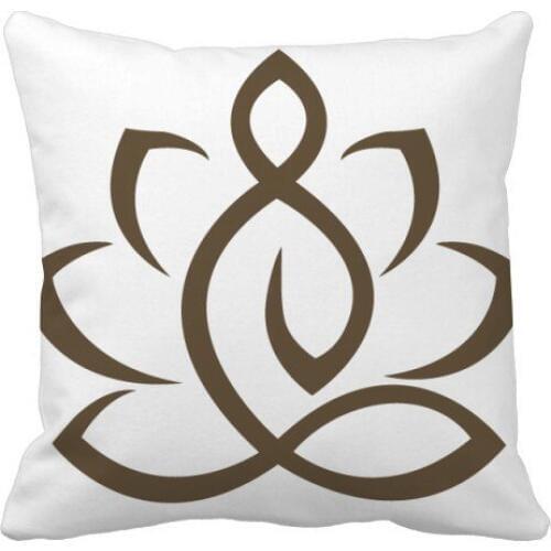 Buddhism Religion Buddhist Lotus Figure Throw Pillow Square Cover