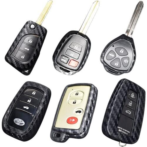 Car Key Case Cover For Toyota Camry Corolla Avalon CHR C-HR Rav4 Land Cruiser Avensis Verso Crown Venza Hilux Vitz LEXUS PRADO