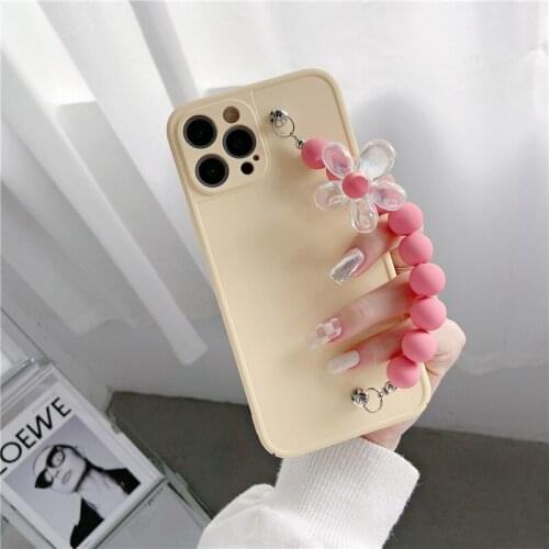PINZHENG Color Flower Chain Mobile Phone Case For iPhone 7P 8P Silicone Protective Cover For iPhone X XS XR 11 12 Pro Max Case