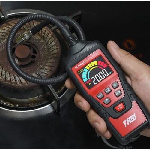 TASI TA8408A/B Gas Leak Detector Combustible Flammable Natural Tester Gas Analyzer 9999 PPM 20% LEL Portable PPM Meter