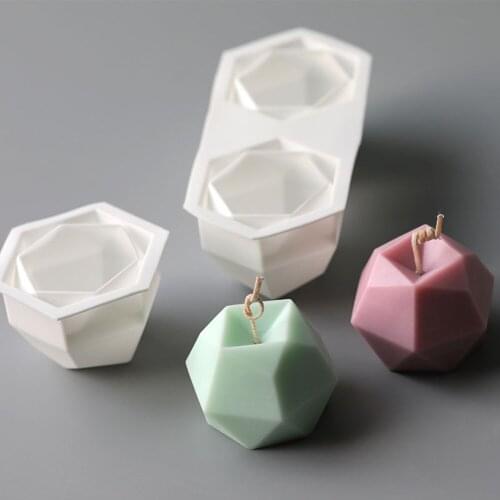 3D Geometric Shape Candle Mold Magic Ball Cube Silicone Dessert DIY Tool Candles Molds Crafts 3D Making Candles Supports