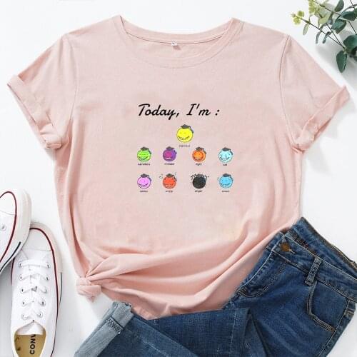 Today I'm Normal Womens T-shirt Short Sleeve T Shirt Women Cotton Loose Women Tshirt Casual Printing Tee Shirt Femme