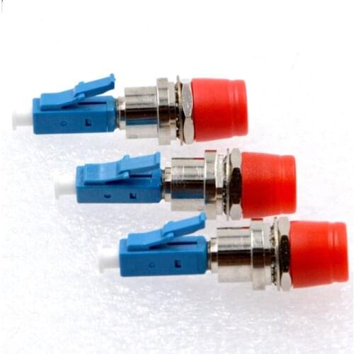 GONGFENG 10PCS New Connector LC- FC Single Mode Fiber Optic Coupler Flange Adapter Red pen Convertor Special Wholesale