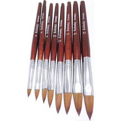 Kolinsky Acrylic Nail Brushes Nail Art Tool UV Gel Nail Polish Brush Set Painting Pen Beauty Tools Kolinsky Hair