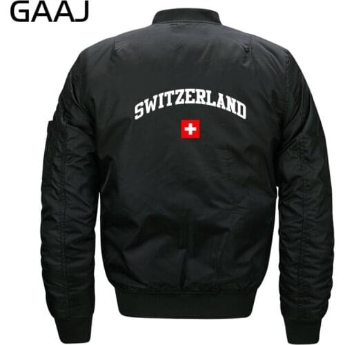 Switzerland Flag Jackets Men Clothes Print Jacket Military Style Streetwear For Male Bomber Parka Fashion Brand Jackets Women