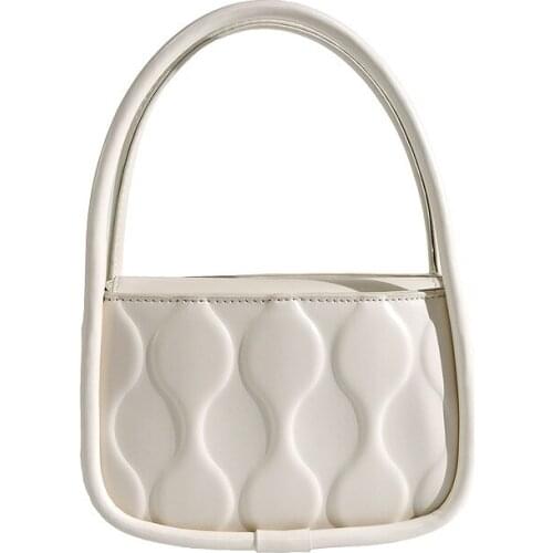 2021 Summer New French Ins Pure Color Portable Small Square Bag Texture Wild One-Shoulder Messenger Bag Tide Female Bag KM4009