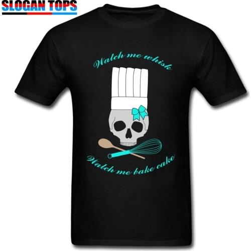 Summer Clothes Men T-shirt Cook Skull Print T Shirts Funky Cartoon Tshirt Bake Cake Lover Tops Custom Groups Tees Wholesale