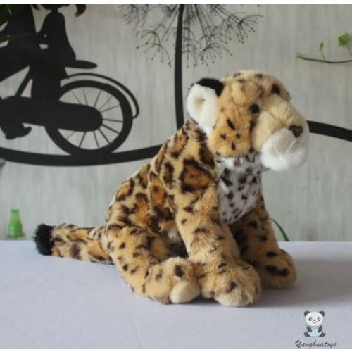 Soft Wild Plush Cheetah Stuffed Animal Kids Toys Real Life Clouded Leopard Dolls Gifts