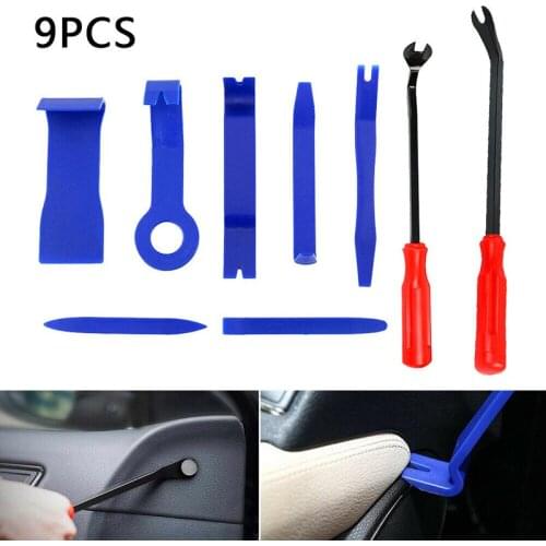 9pcs Car Audio Disassembly Tool Kit Auto Door Clip Panel Fastener Dashboard Trim Radio Audio Installer Pry Tool