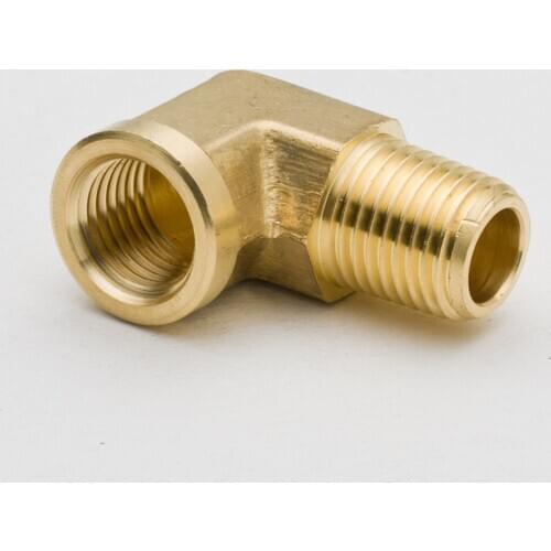 Pack of 2 Brass Pipe Fitting Forged 90 Degree Street Elbow 1/8" 1/4" 3/8" 1/2" NPT Male to NPT Female Thread Water Gas Connector