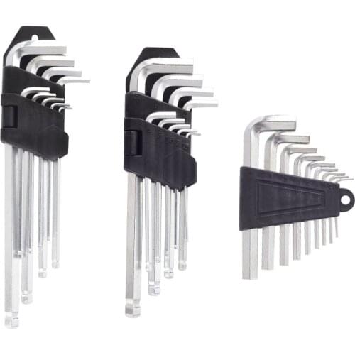 WEEKS 9PCS Hex Wrench Set Portable Hex Key Metric Allen Wrench Repair Tool Kits for Bicycle