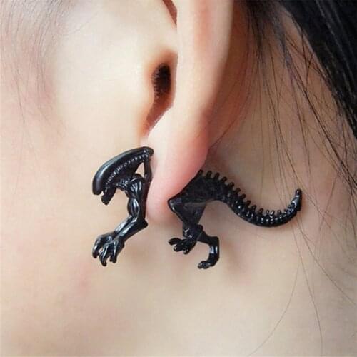 2021 New Retro Earrings Jurassic Style Personality Dinosaur Alloy Studs Fashion Jewelry Lightweigh Durable decoration wholesale
