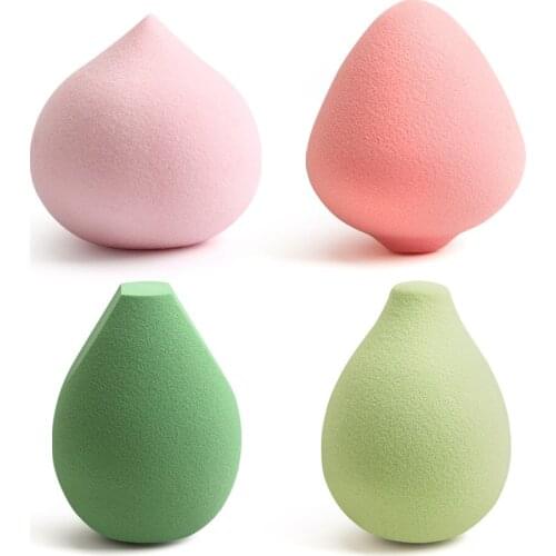 New 4pcs/set Summer Fruit Beauty Egg Wet and Dry Use Cosmestic Puff Beauty Makeup Puff Tools Set with Fresh Color