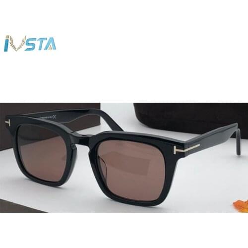 IVSTA Tom TF751 with Original Logo Square Sunglasses Men Acetate Frame Fashion Glasses Women Luxury Brand Designer Vintage