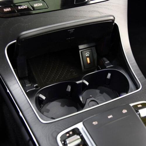 Ashtray Cup Holder Strip Trim Outdoor Personal Car Chrome Frame Parts Decoration for Mercedes Benz W253 W205 2015-2020