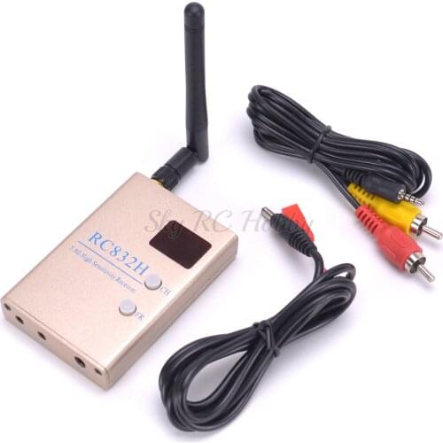 FPV 5.8GHz 48CH RC832 RC832S Receiver Wireless RC Receiver With A/V and Power Cables For gopro fpv monitor