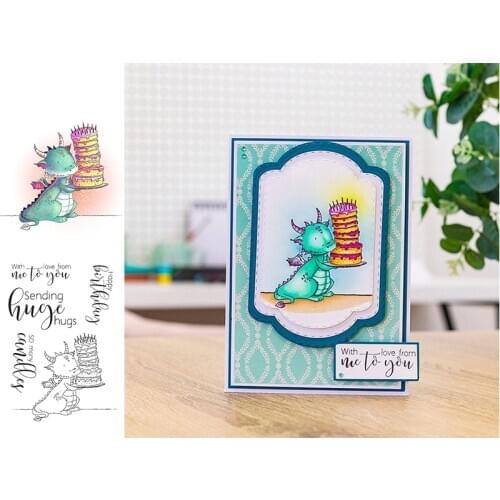 Happy Birthday Transparent Clear Silicone Stamp Sending Huge Hugs DIY Silicone Seals Scrapbooking / Card Making