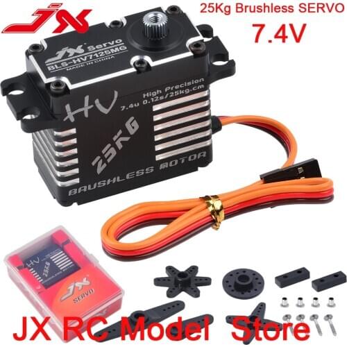JX Servo BLS-HV7125MG 25KG 180 Degrees HV Full CNC Steel Gear Digital Brushless Motor For RC Robot Car Boat Accessories