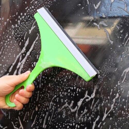 Silicone Bathroom Shower Screen Glass Window Cleaner Squeegee With Silicone Blade Holder Hook For Bathroom Kitchen Car Glass